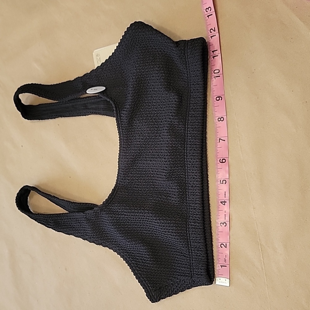 Monki Size S Black Ribbed Shelf / Sports Bra. New With Tag — image 3 of 7
